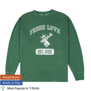 Fresh Love Clothing Merch Store Green College Logo Crewneck