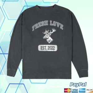 Fresh Love Clothing Merch Store Black College Logo Crewneck