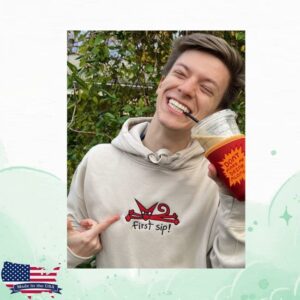 Sinjin Drowning Merch Store First Sip Hoodie