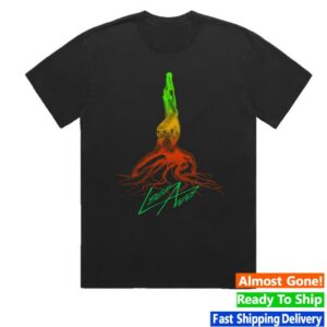 Leighanne Merch Store Green To Red Faded Black T-Shirt