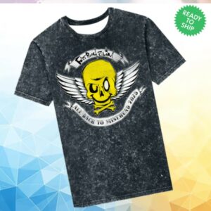 Fatboy Slim Store Merch Acid Wash Black ‘All Back To Minehead Skull 2025’ T-Shirt
