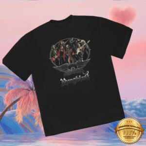 Yungblud Store Merch Aerosmith & Yungblud One More Time Illustrated Skeleton T-Shirt