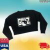 kenny Griz Merch Store Griz Block Logo Cropped Crew Neck Fleece In Blacka