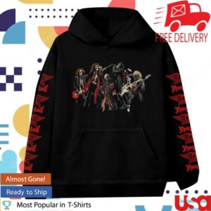 Aerosmith Store Merch One More Time Skeleton Hoodie