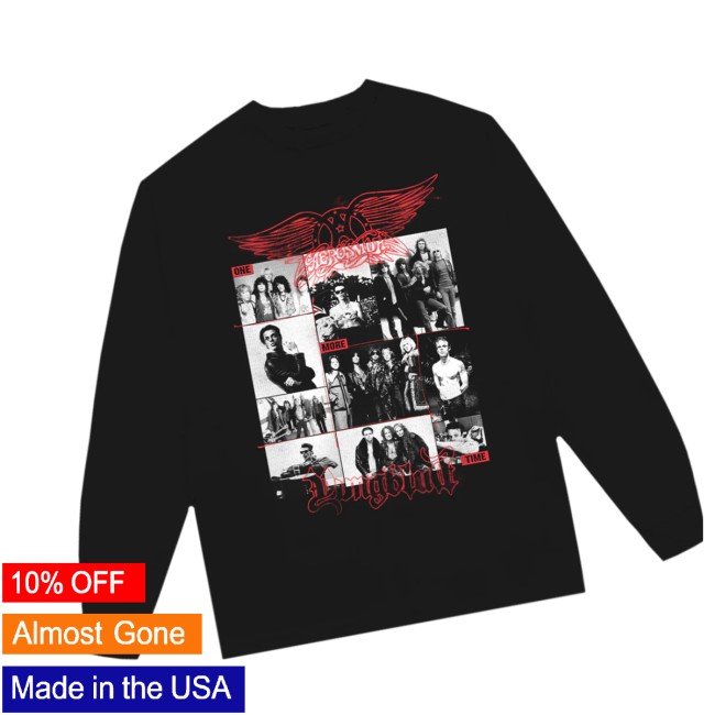 Aerosmith Store Merch One More Time Collage Longsleeve Aerosmith Store Merch One More Time Collage Longsleeve