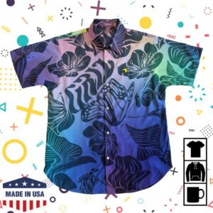 Griz Merch Store Griz Floral Warp Button Up Shirt