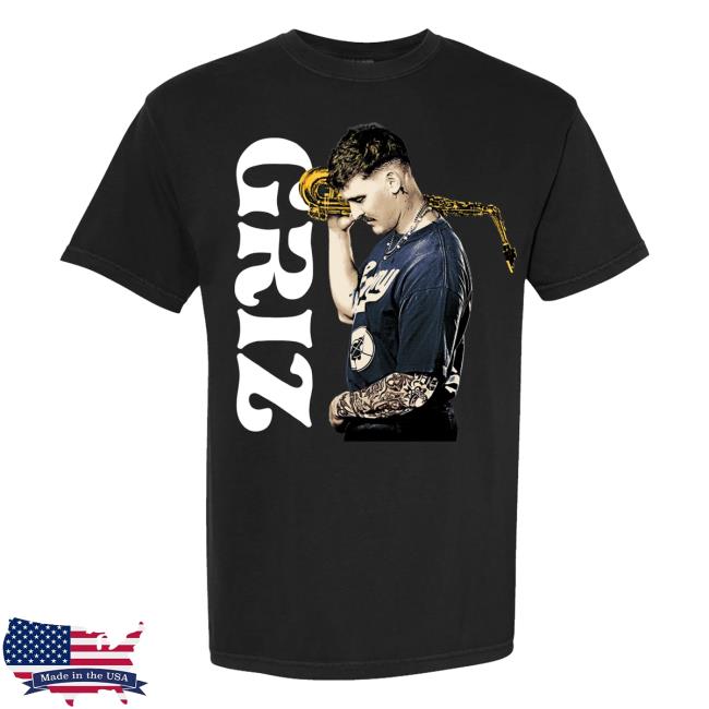 Griz Merch Store Griz Portrait Tee In Black Griz Merch Store Griz Portrait Tee In Black