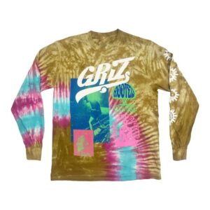 Griz Merch Store Griz Rooted In Radiance Long Sleeve In Earth Burst Tie Dye