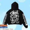 kenny official ghost racing store merch locked helmet hoodie black