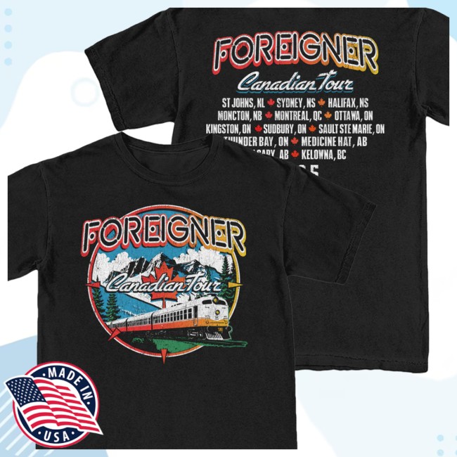Foreigner Store Merch 2025 Canadian Tour Tee Foreigner Store Merch 2025 Canadian Tour Tee