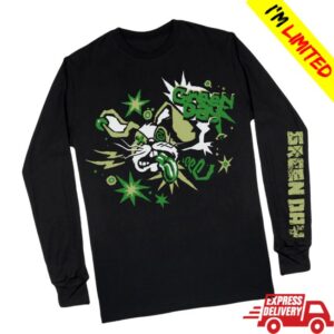 Green Day Store Merch Buzzed Bunny Long Sleeve Tee