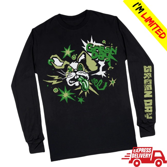 Green Day Store Merch Buzzed Bunny Long Sleeve Tee Green Day Store Merch Buzzed Bunny Long Sleeve Tee