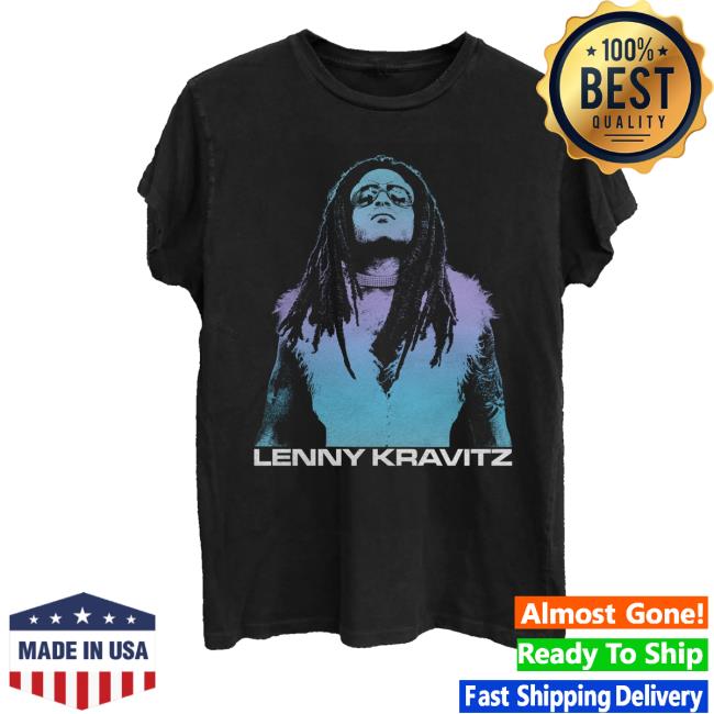 Lenny Kravitz Merch Store Purple And Blue Portrait Tee Lenny Kravitz Merch Store Purple And Blue Portrait Tee