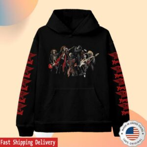 Aerosmith Merch Store One More Time Skeleton Hoodie