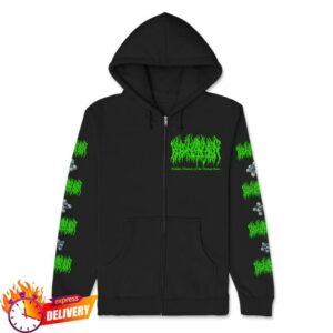 Blood Incantation Merch Store Hidden History Zip Up Hoodie Black