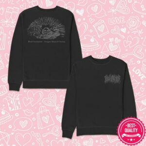 Blood Incantation Merch Store Reflective Stargate Research Society Crewneck Sweatshirt Black