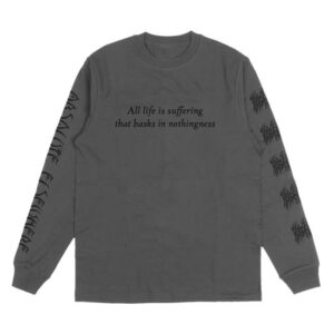 Blood Incantation Merch Store All Life Is Suffering Long Sleeve Pepper