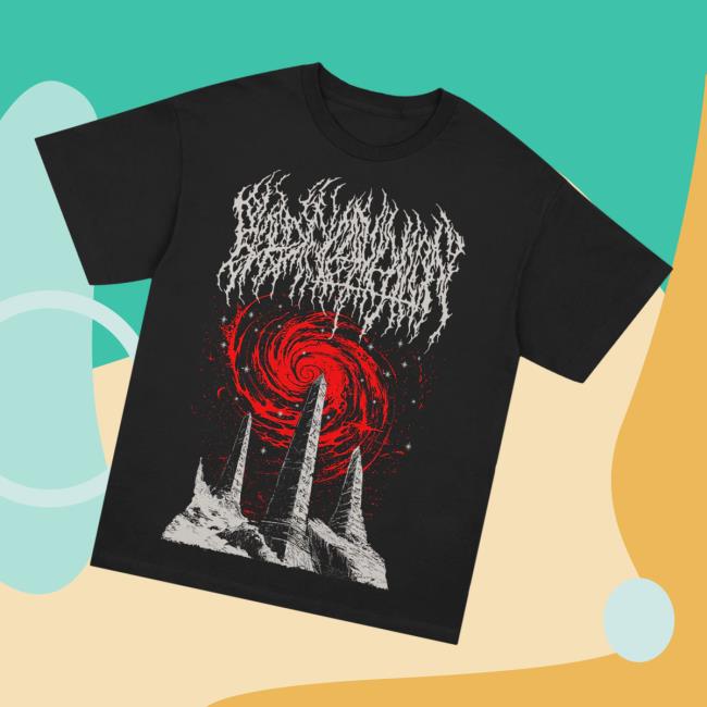 Blood Incantation Merch Store Pillars Of The Cosmos T-Shirt Black Blood Incantation Merch Store Pillars Of The Cosmos T-Shirt Black