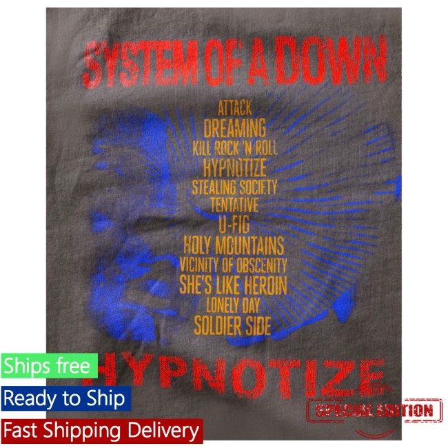 System Of A Down Merch Store Hypnotize Tracklist Hoodie System Of A Down Merch Store Hypnotize Tracklist Hoodie