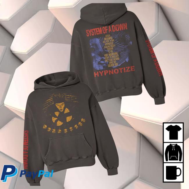 System Of A Down Merch Store Hypnotize Tracklist Hoodie System Of A Down Merch Store Hypnotize Tracklist Hoodie