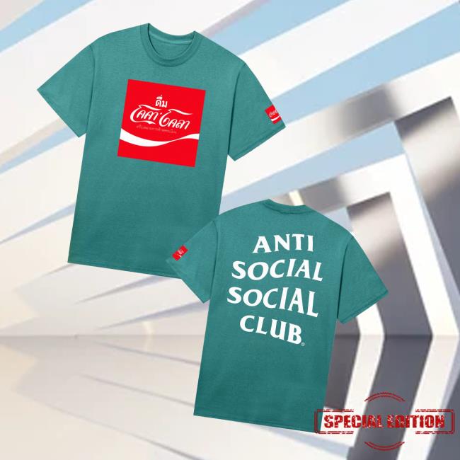 Antisocialsocialclub Merch Store Assc Coca-Cola International Thailand Tee Antisocialsocialclub Merch Store Assc Coca-Cola International Thailand Tee