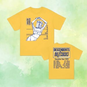 Descendents Store Merch Buzzcocks 2025 Canadian Tour T-Shirt