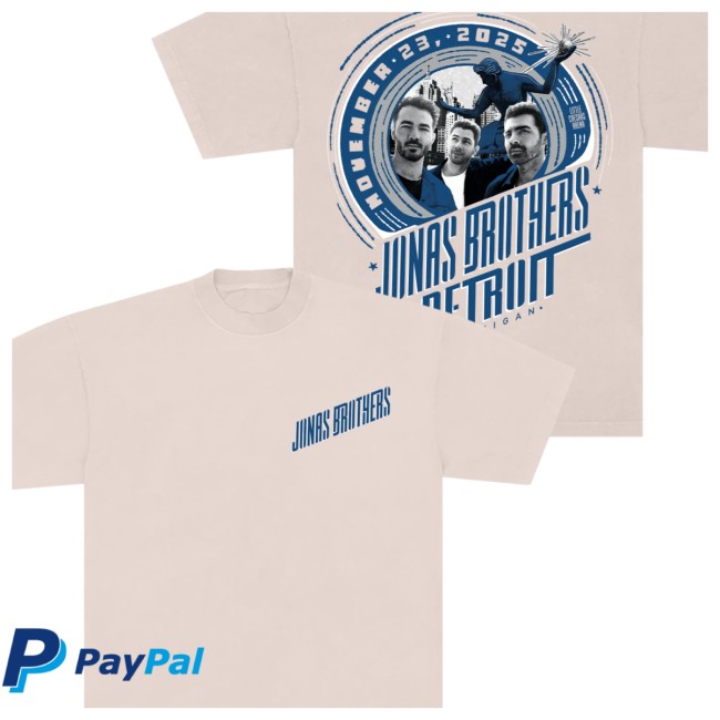 Jonas Brothers Store Merch Greetings From Your Hometown Detroit, Mi Tee Jonas Brothers Store Merch Greetings From Your Hometown Detroit, Mi Tee