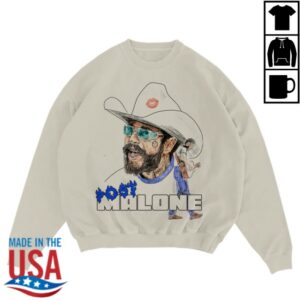 Post Malone Store Merch Post Malone Blue Flame Crewneck