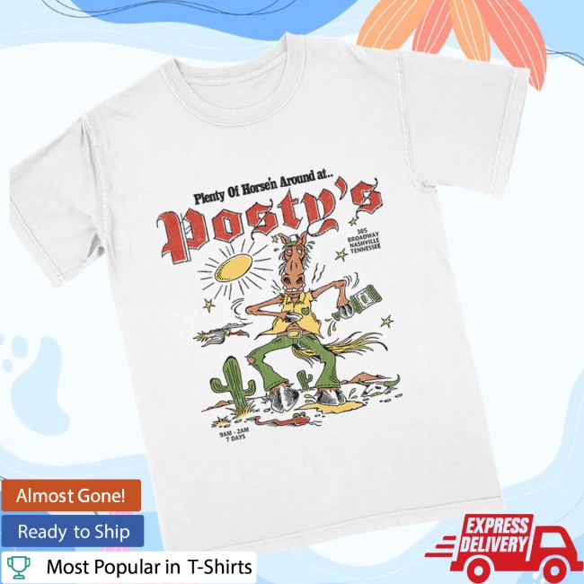Post Malone Store Merch Horse’n Around Posty’s T-Shirt Post Malone Store Merch Horse’n Around Posty’s T-Shirt