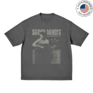 Shawn Mendes Official Store Merch Vintage Photo With Dates Tee