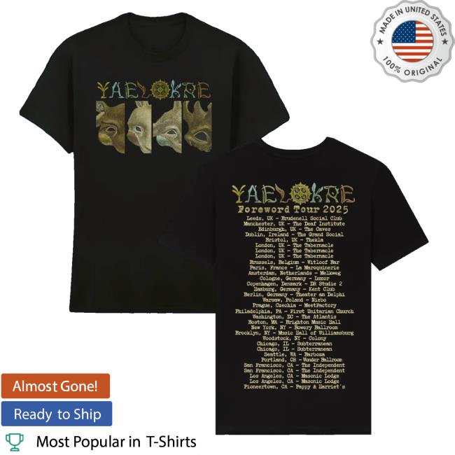 Yaelokre Store Merch The Lark Lined Up Black Tour T-Shirt Yaelokre Store Merch The Lark Lined Up Black Tour T-Shirt