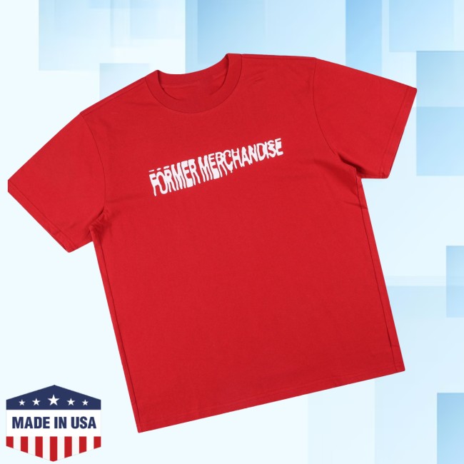 Former Merchandise Store Merch Skewed Red T-Shirt Former Merchandise Store Merch Skewed Red T-Shirt