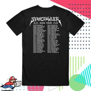 Starcrawler Store Merch Nailed Head 2025 Tour Black T-Shirt