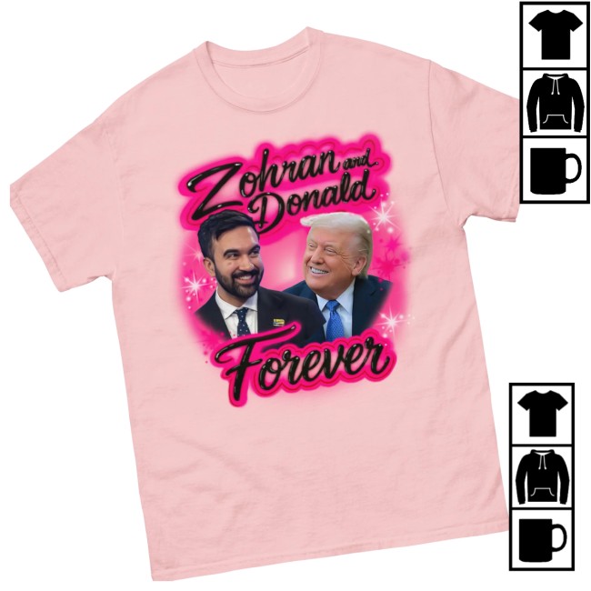 Good Shirts Store Merch Zohran And Donald Airbrush Tee Good Shirts Store Merch Zohran And Donald Airbrush Tee