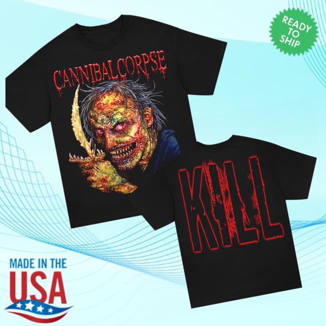 Cannibal Corpse Merch Store Kill T-Shirt Black Cannibal Corpse Merch Store Kill T-Shirt Black