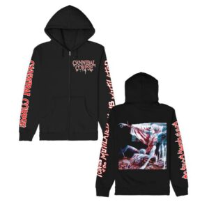 Cannibal Corpse Merch Store Tomb Of The Mutilated Zip Up Hoodie Black