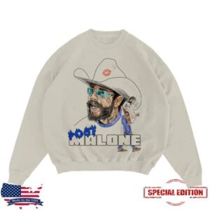 Post Malone Merch Store Post Malone Blue Flame Crewneck