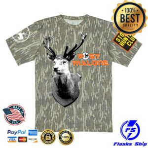 Post Malone Merch Store Stoney Hunting Club Camo T-Shirt