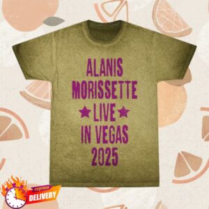 Alanis Morissette Merch Store Live In Vegas Green Event Tee