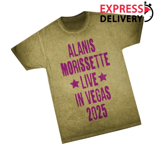 Alanis Morissette Merch Store Live In Vegas Green Event Tee Alanis Morissette Merch Store Live In Vegas Green Event Tee