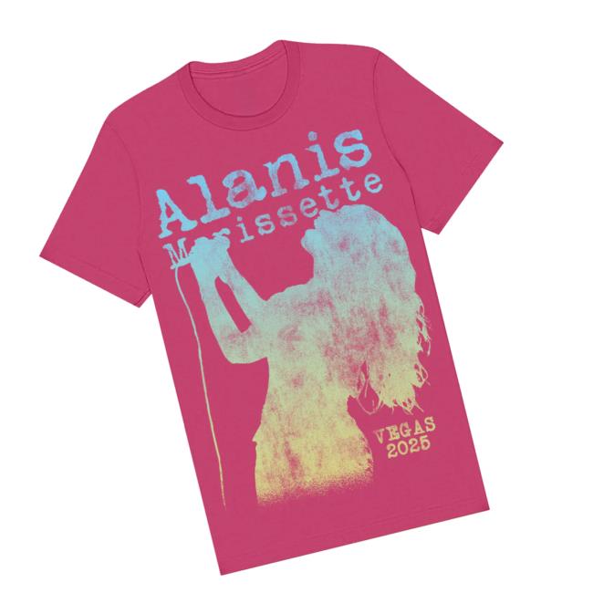 Alanis Morissette Merch Store Silhouette Pink Vegas T-Shirt Alanis Morissette Merch Store Silhouette Pink Vegas T-Shirt