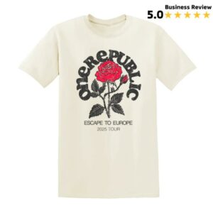 Onerepublic Merch Store Women’s Escape To Europe Rose Tee