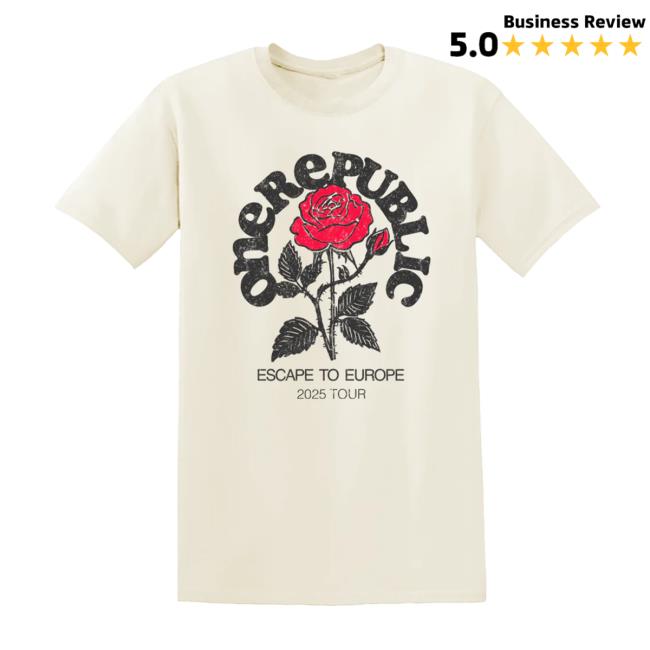 Onerepublic Merch Store Women’s Escape To Europe Rose Tee Onerepublic Merch Store Women’s Escape To Europe Rose Tee