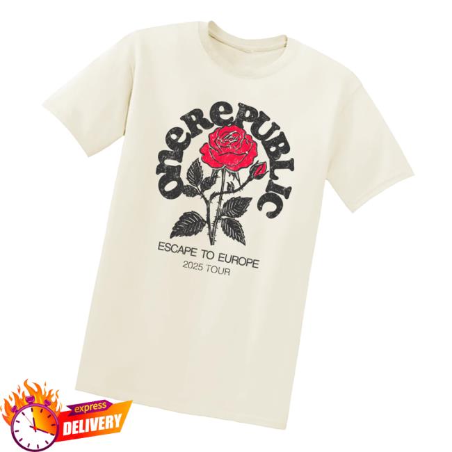 Onerepublic Merch Store Women’s Escape To Europe Rose Tee Onerepublic Merch Store Women’s Escape To Europe Rose Tee