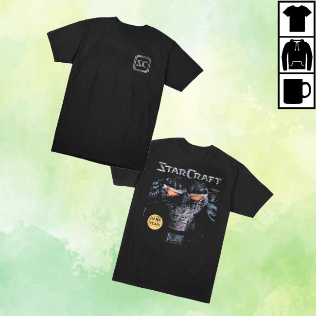Blizzard Gear Store Merch Starcraft Box Art Black T-Shirt Blizzard Gear Store Merch Starcraft Box Art Black T-Shirt