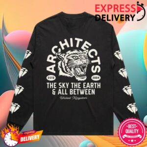 Architects Store Merch Diamond Tiger Black Longsleeve T-Shirt