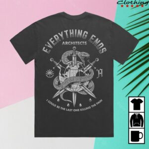 Architects Store Merch Everything Ends Globe Black T-Shirt