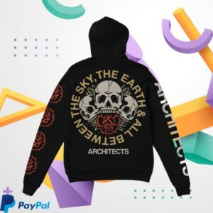 Architects Store Merch The Sky, The Earth &All Between Skull Black Hoodie