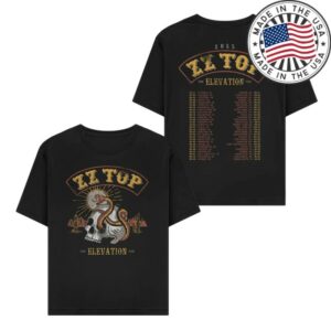 Zz Top Store Merch Elevation Tour 2025 Dateback T-Shirt