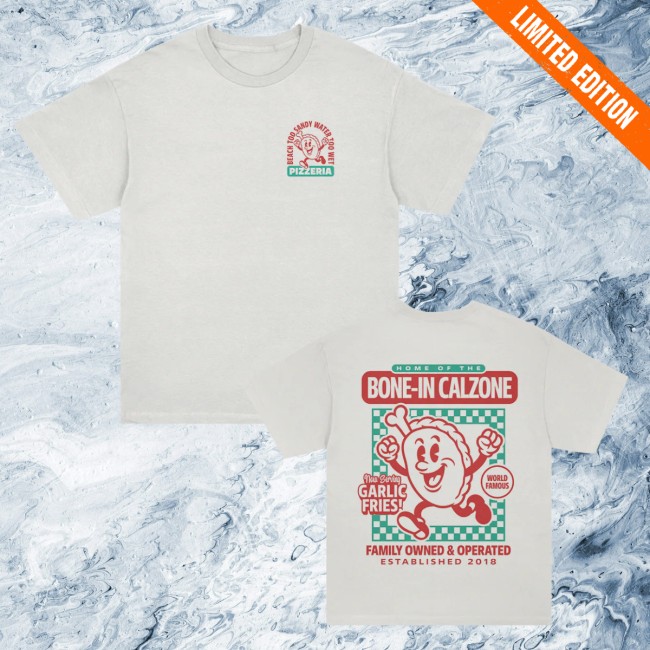 Grand National Tour Store Merch Bone-In Calzone White T-Shirt Grand National Tour Store Merch Bone-In Calzone White T-Shirt